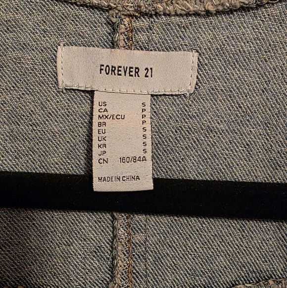 Forever 21 Blue Denim Button-Up Vest - Picture 3 of 3